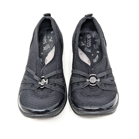 Bzees Shoes Womens 7 Niche Black Flats Slip On Comfort Sneakers - Picture 5 of 8